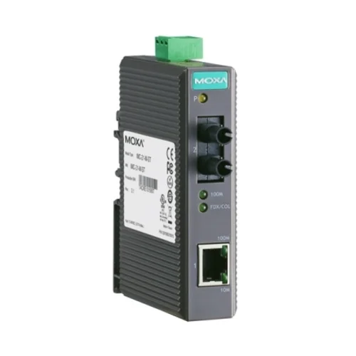 Медиаконвертер Ethernet 10/100BaseTX в 100BaseFX (многомодовое оптоволокно) в пластиковом корпусе MOXA Медиаконвертер Ethernet 10/100BaseTX в 100BaseFX (многомодовое оптоволокно) в пластиковом корпусе MOXA